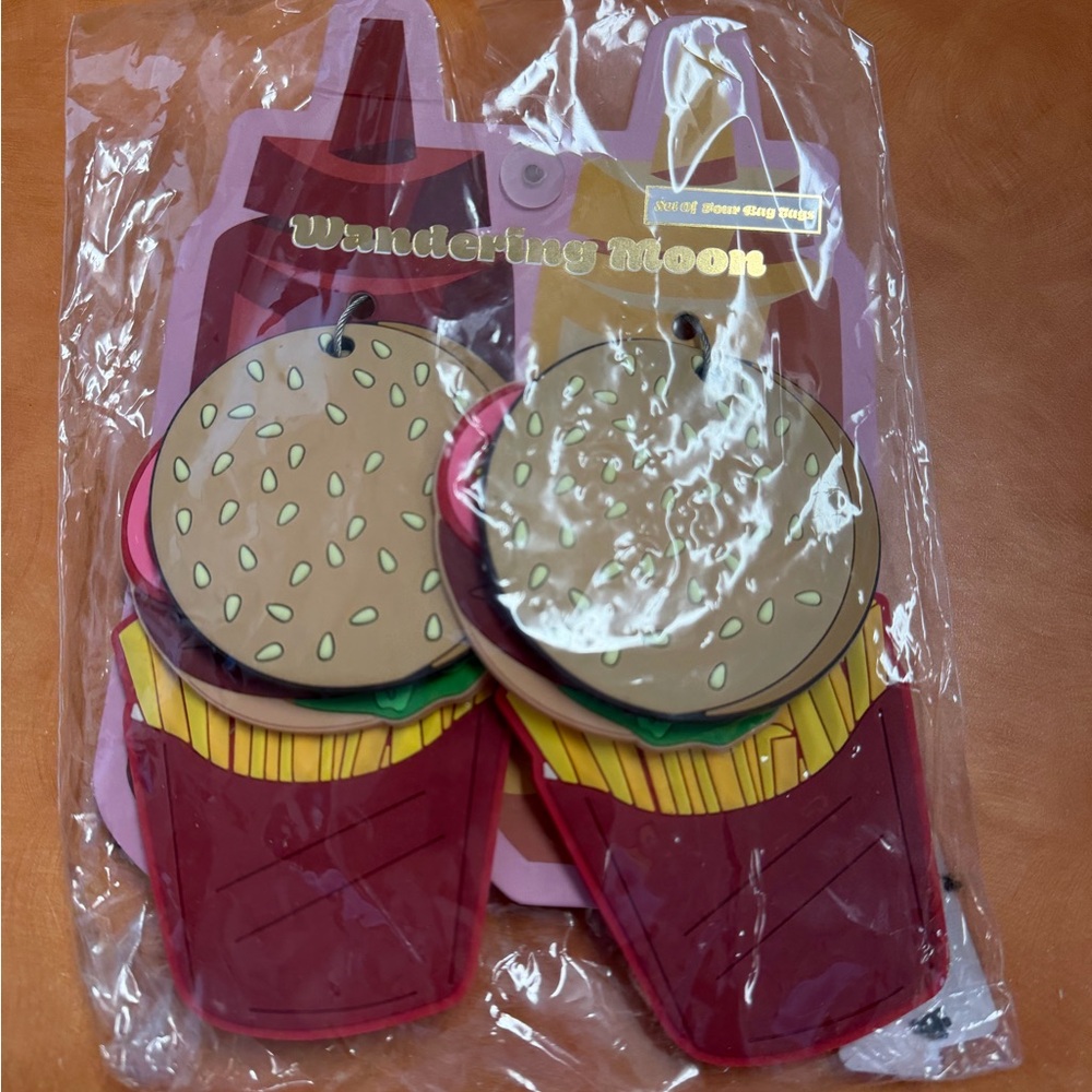 Burger and Fries Luggage Tag Set Of 4